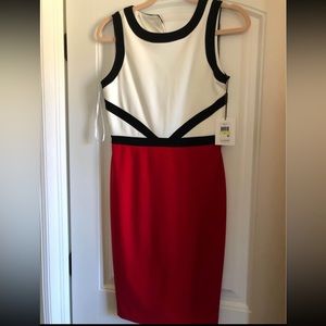 Red and while Calvin Klein dress new with tags